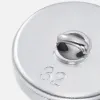 Silver metal digital logo, round button, five-piece set, 32, 36, 40, double-hole, single-hole, pure white background Application Scenario
